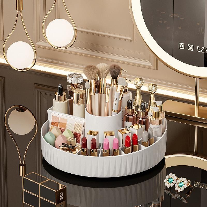 Home Bathroom Vanity - Großer Drehbarer Make-up-Organizer mit Mehreren Fächern