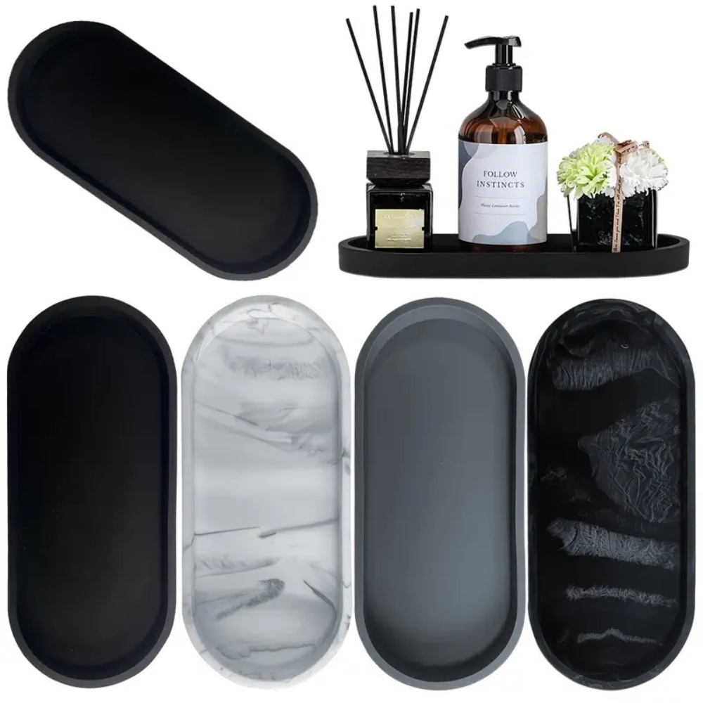 Home Bathroom Vanity - 1 Stück Badezimmer-Waschtisch-Silikonablage, rechteckiger Spülmittel- und