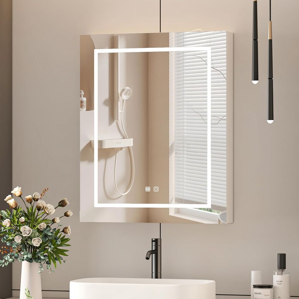 Home Outlet Bathroom - 24x30 Medizinschrank mit Beleuchtung, LED-Spiegelschrank mit