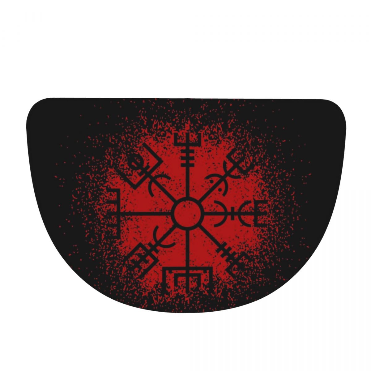 Homemade Bathroom Spray - Vegvisir Red Spray Viking Weiche Flanell-Halbrund-Fußmatte