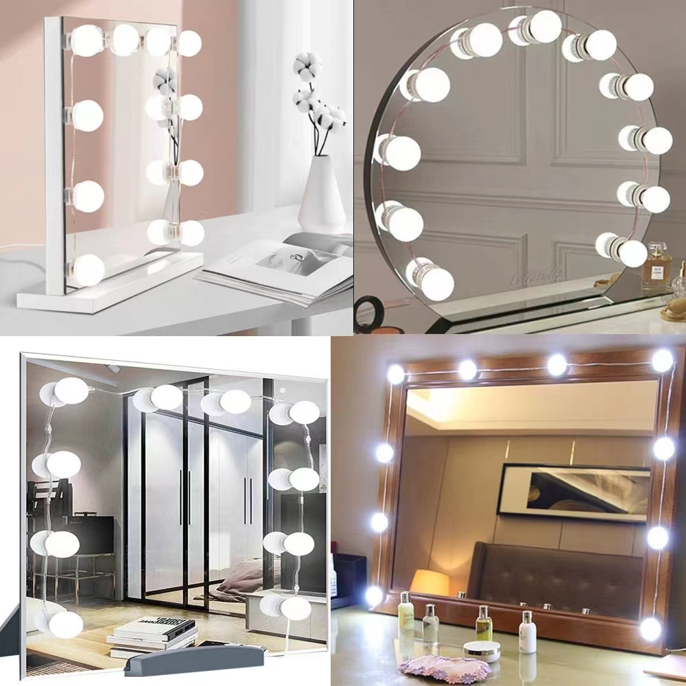 Home Bathroom Vanity - LED-Lichtpaste, Spiegel, Make-up-Glühbirnen, Make-up-Spiegel, Eitelkeit, LED,