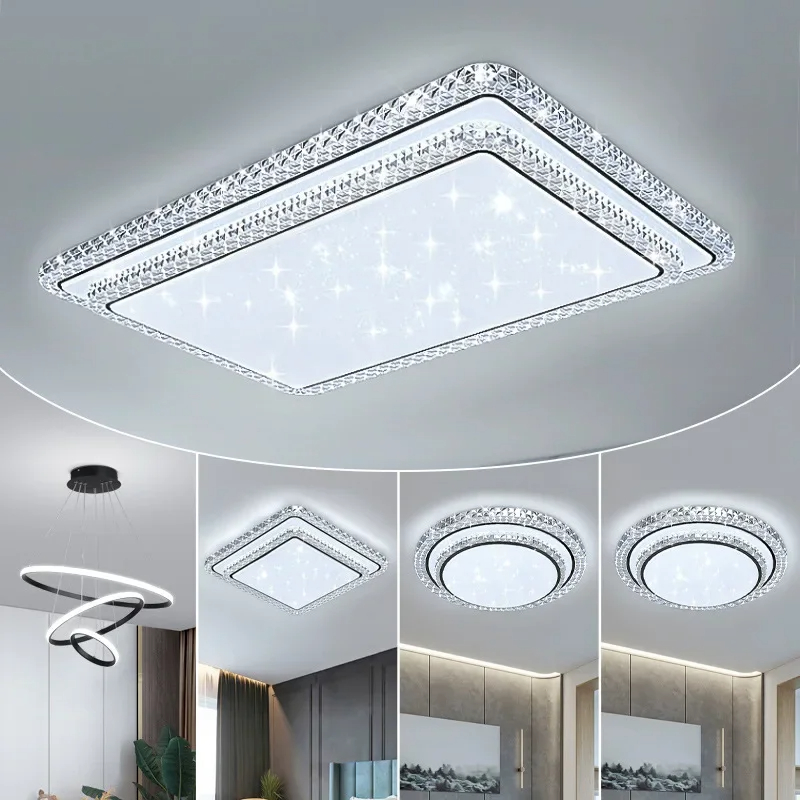Home Bathroom Design Simple - Moderne Diamant-Deckenleuchte mit Schlichtem Design, LED,
