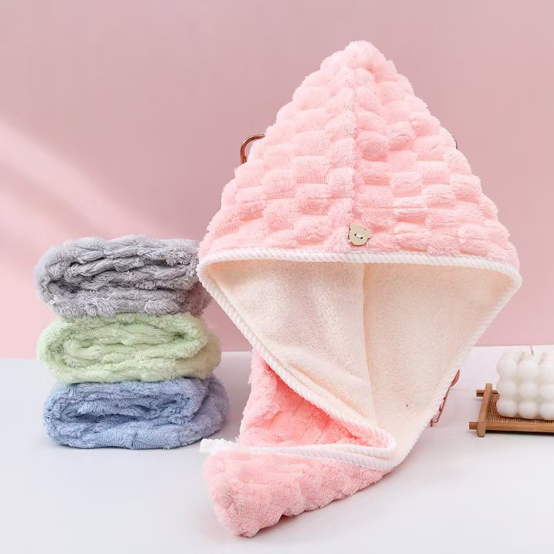Home Bathroom Towels - Korallenfleece-Haartrockentuch für Zuhause und Bad, Superabsorbierend,