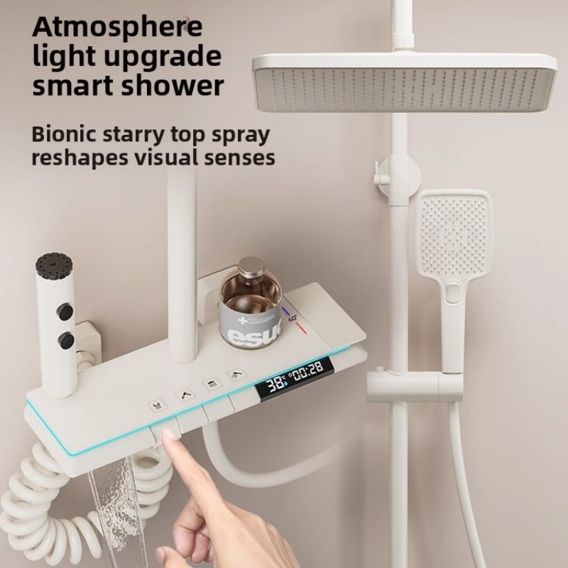 Shower Head Rain - Thermostatisches Duschset für Zuhause, Badezimmer-Duschkopf mit