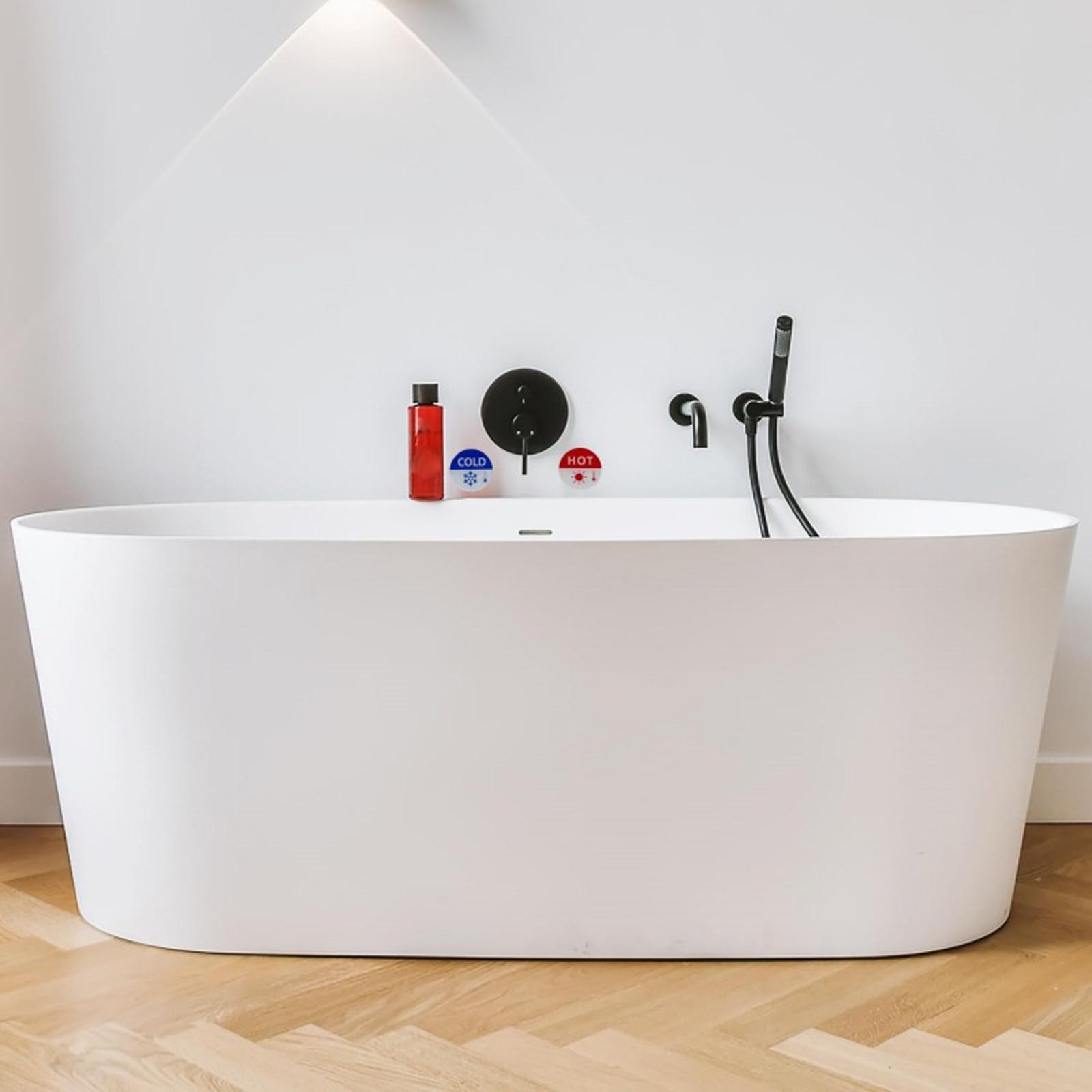 Home Outlet Bathroom - Acryl-Wasserhahn-Etikett für Heiß- und Kaltwasser, Wasserhahn-Zubehör