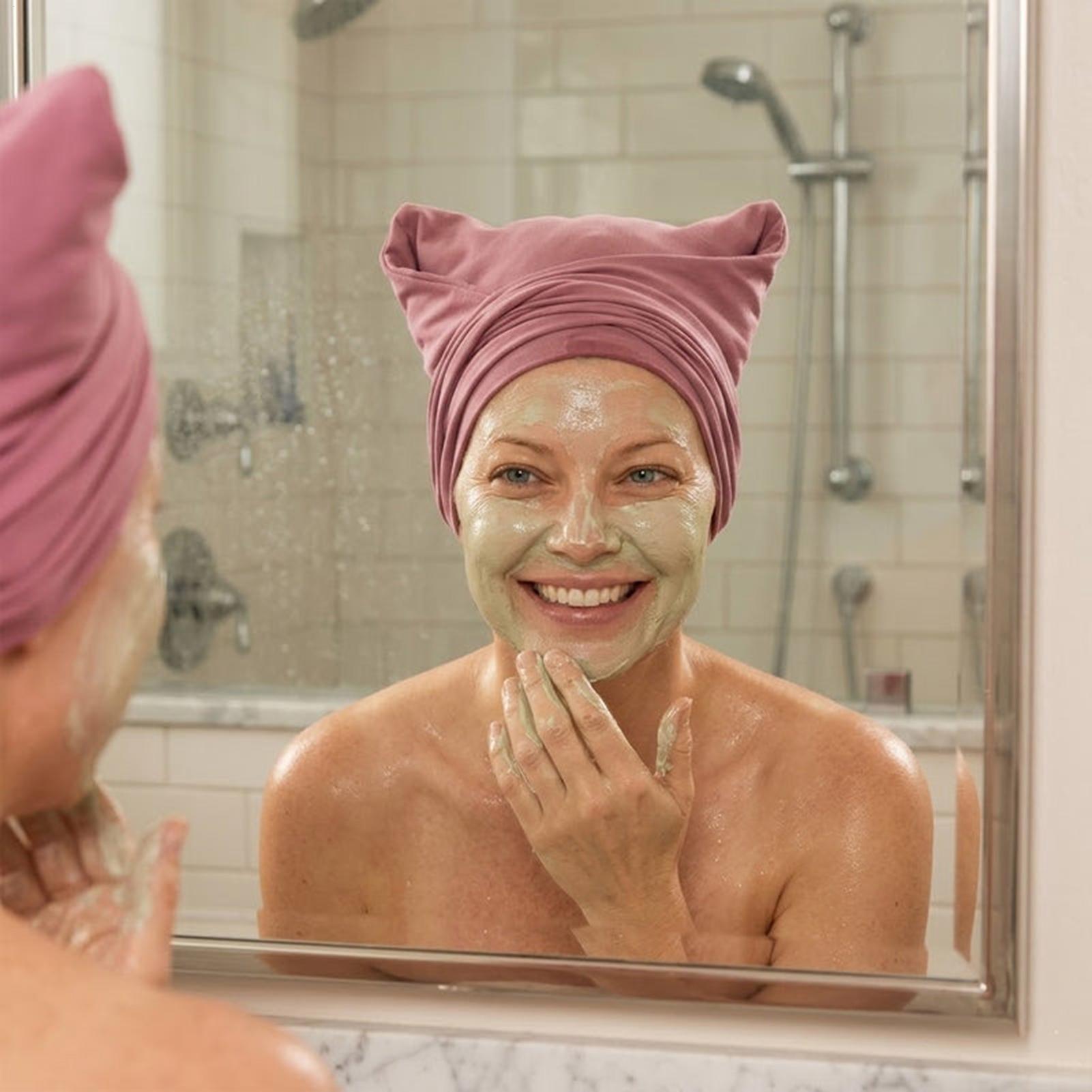 Home Bathroom Towels - Weiches, saugfähiges Haarturban-Handtuch, Anti-Frizz, Super-Haartuch für