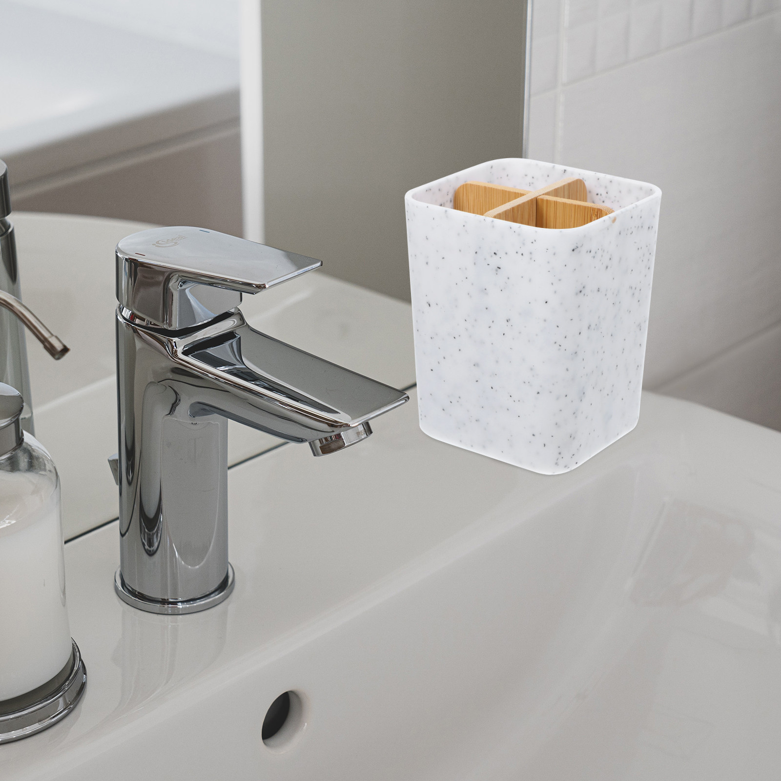 Zahnbürstenhalter im Marmor-De – Home Bathroom Design Simple Bewertung und Preis