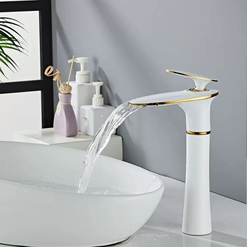 Weiß/Schwarz Gold Wasserfall B – Home Hardware Bathroom Faucets Bewertung und Preis