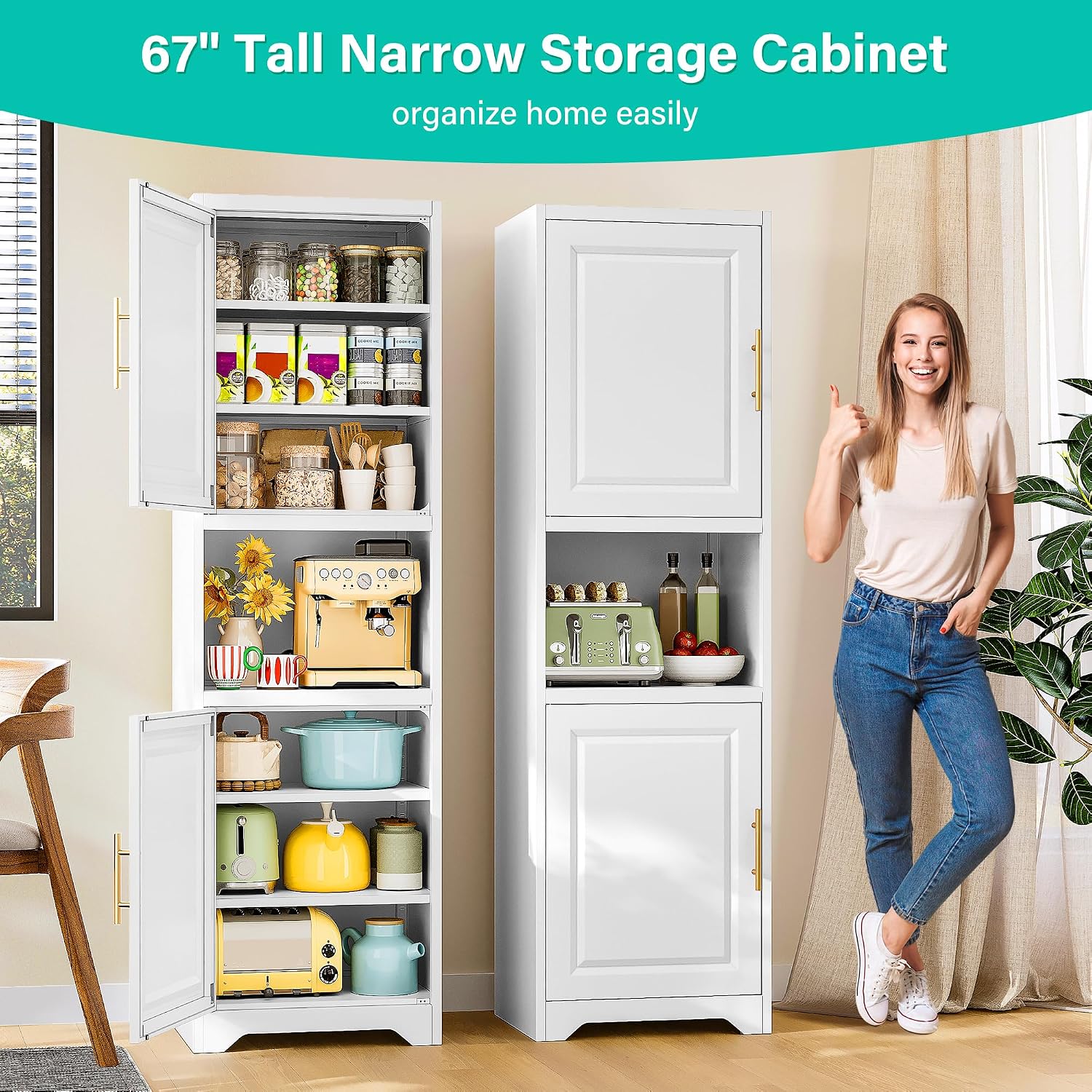 67 Zoll hoher, schmaler Aufbew – Home Bathroom Organizer Bewertung und Preis