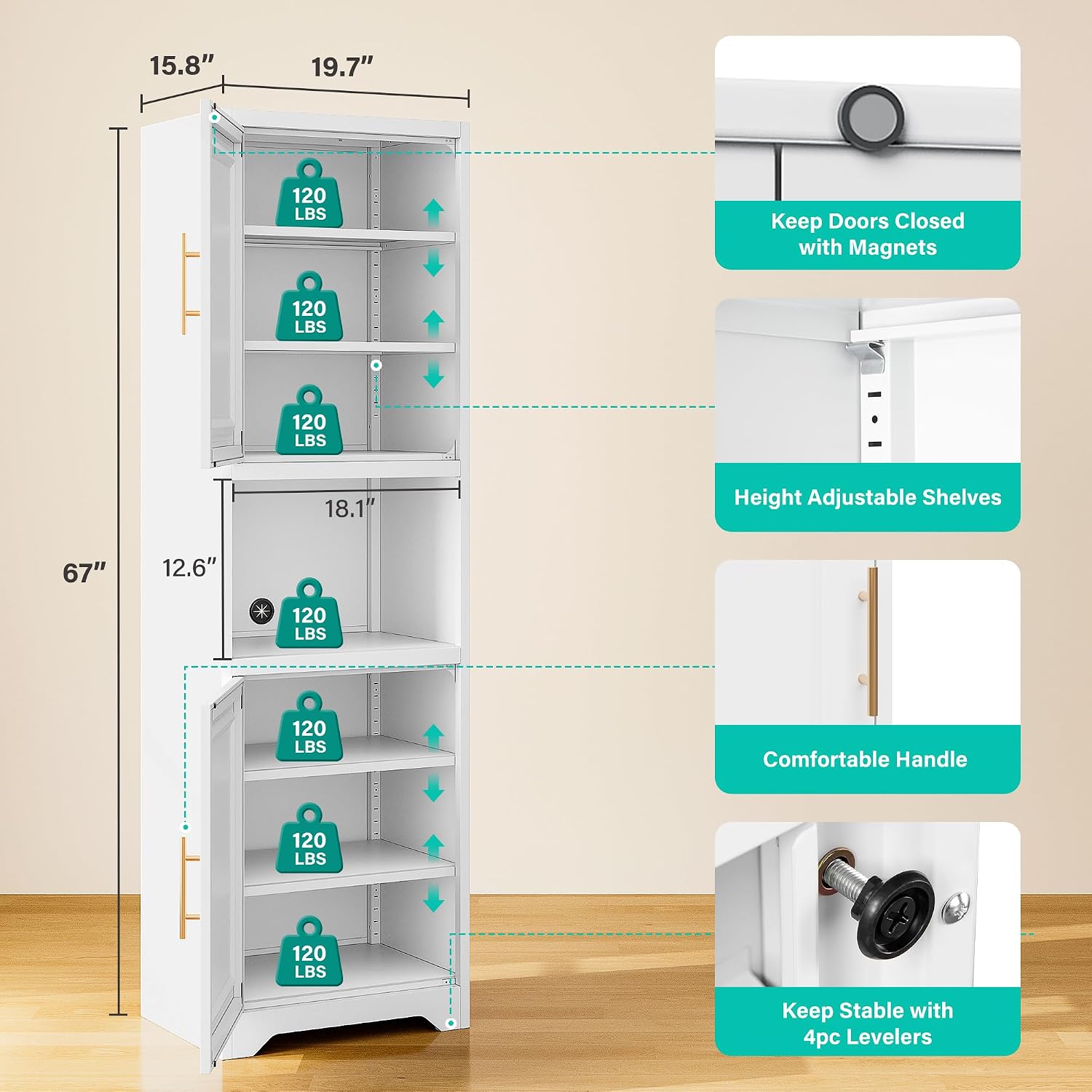 67 Zoll hoher, schmaler Aufbew – Home Bathroom Organizer Bewertung und Preis