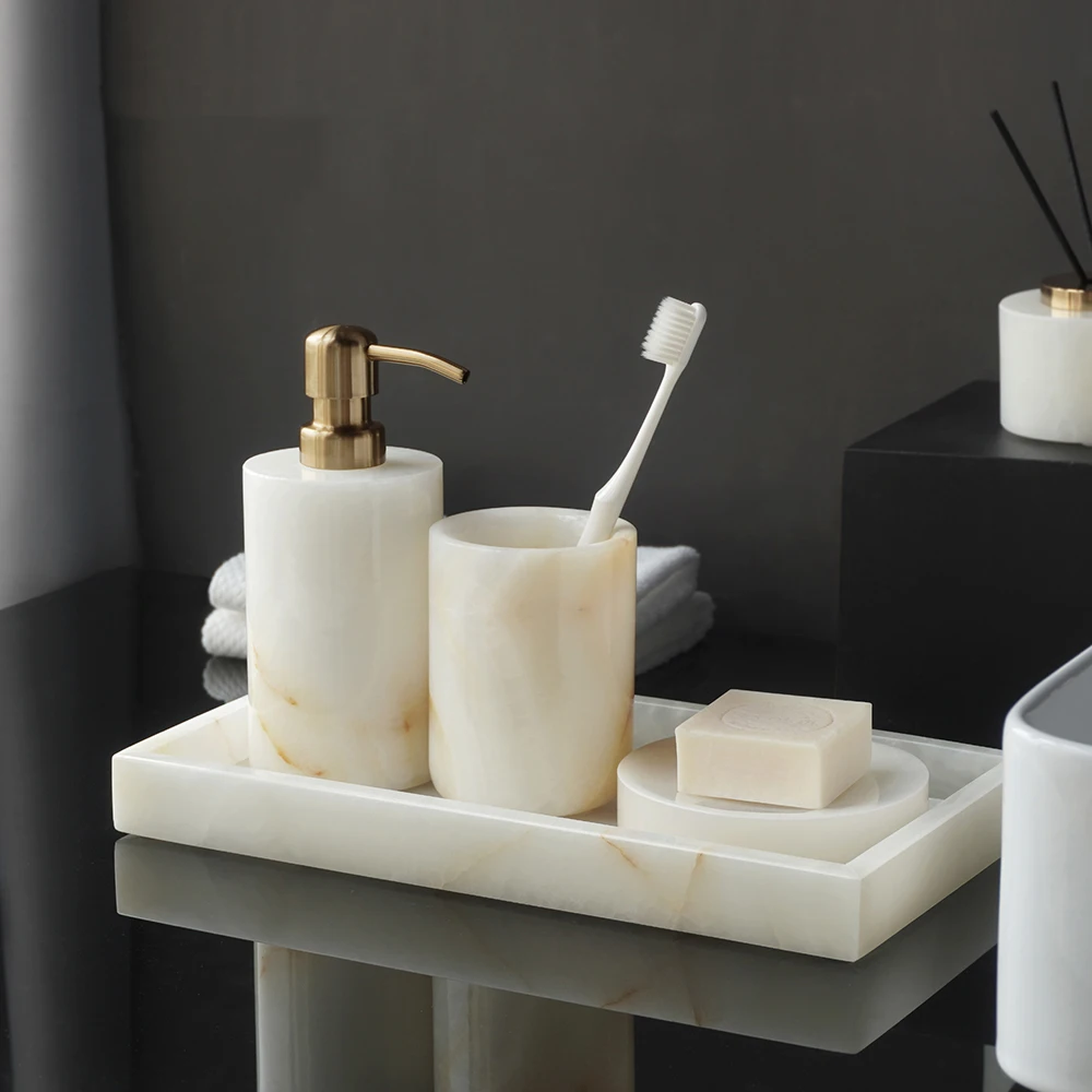 Weißer Onyx Naturmarmor Badezi – Zara Home Bathroom Bewertung und Preis