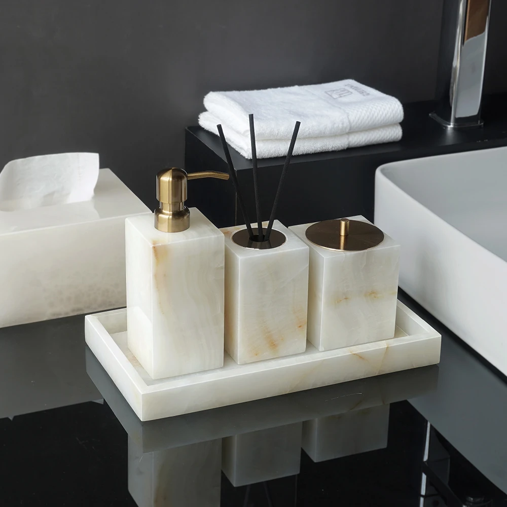 Weißer Onyx Naturmarmor Badezi – Zara Home Bathroom Bewertung und Preis