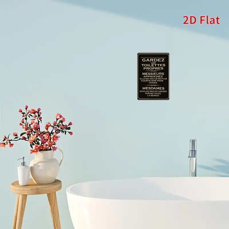 2D Vintage Metallschild Franzö – Home Bathroom Etiquette Bewertung und Preis