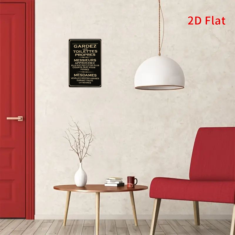 2D Vintage Metallschild Franzö – Home Bathroom Etiquette Bewertung und Preis